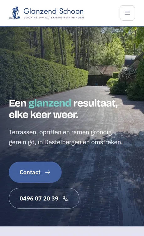 Glanzend Schoon op een smartphone
