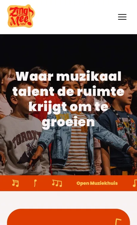Zing Mee vzw op een smartphone