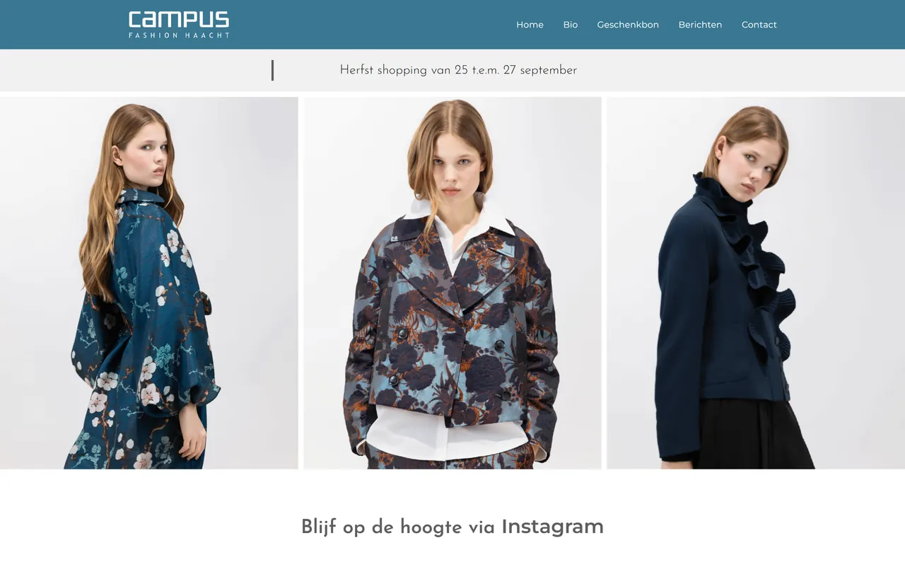 Startpagina van campus-fashion.be