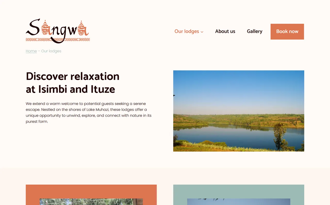Overzicht van de lodges van Sangwa