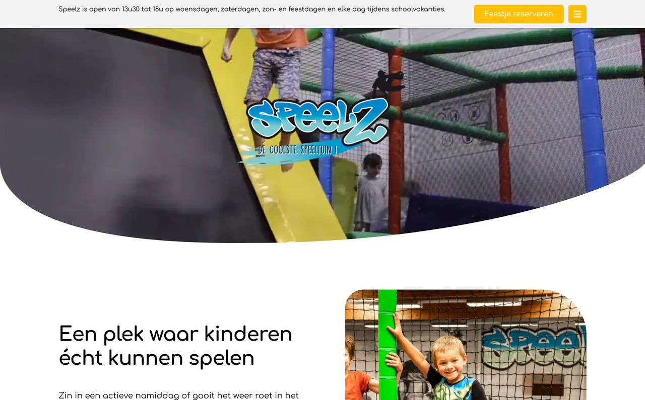 Startpagina van speelz.be